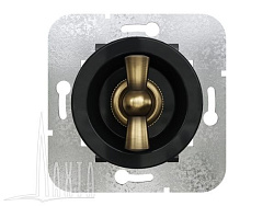 Выключатель на 4 положения, скрыт,уст,, цвет - чёрный/бронза Лахта "СенатЪ" GE35401-0536