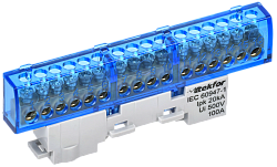 TEKFOR Шина N "ноль" изолированная на универсальном держателе 6х9-16-С IEK TF-NN10-16-KL-K07