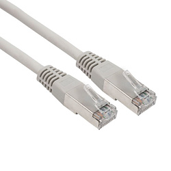 Шнур коммутационный, патч-корд F/UTP RJ45-RJ45, CAT 6, LSZH серый, 0,5м REXANT 18-8101-1