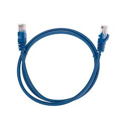 Патч-корд U/UTP, CAT 5e, RJ45-RJ45, 26AWG, LSZH, синий, 1м REXANT 02-0104-1