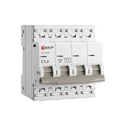 Авт. выкл. 4P 1,6А (C) 4,5kA ВА 47-63N EKF PROxima M63441T6C