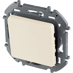 INSPIRIA Выключатель 1-клавишный схема 1 10АХ безвинтовые зажимы слоновая кость 673601