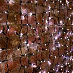 Гирлянда светодиодная Занавес 2х3м 760 LED БЕЛЫЙ черный ПВХ IP65 постоянное свечение 230В блок в комплекте NEON-NIGHT 235-145