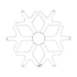 Фигура Снежинка из гибкого неона, 60х60 см, цвет свечения белый NEON-NIGHT 501-325