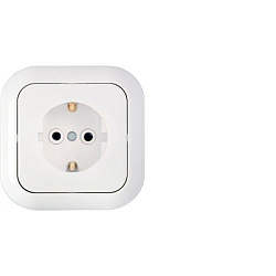 Розетка штепсельная с заземляющим контактом с безвинтовыми контактными зажимами скрытой установки РС 2045BY