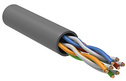 Витая пара U/UTP кат.5E 24AWG 4 пары LSZH нг(А)-HF 1м серый РФ/Т GENERICA BC1-C5E04-121-305-T-R-G