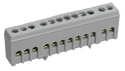 Шина L "фаза" в корпусном изоляторе на DIN-рейку ШНИ-6х9-16-К-Ср IEK YNN10-69-16KD-K02