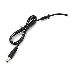 Разъем питания штекер 2.1х5.5x10 мм с проводом и манжетой 1 м REXANT 014-0328