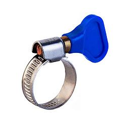 Хомут червячный 8-12/9-0,7мм, с ключом, нержавеющая сталь W2, (50 шт/уп) REXANT 07-0708-1