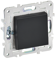 SKANDY Выключатель 1-клавишный кнопочный 10А SK-V14Bl черный IEK SK-V17-0-10-K02