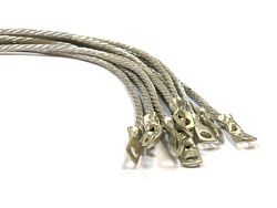 Проводник заземляющий  П-500 S=6 мм (с двумя након.) ЗЭТАРУС zeta11225