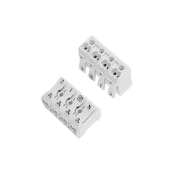 Клемма пружинная соединительная КСП 4-полюсная (50 шт./уп.) REXANT 07-6216