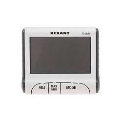Термогигрометр комнатный с часами и функцией будильника REXANT 70-0511