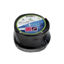 Кабель ВВГ-Пнг(А) 2х2.5 ок (N) 0.66кВ (бухта 5м) (шт) Альфакабель 65546 561917