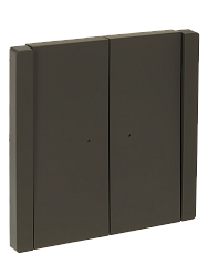 FORTE&PIANO Выключатель 2-клавишный проходной с индикацией 10А FP308 серый IEK 