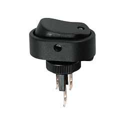 Выключатель клавишный 12V 30А (3с) ON-OFF черный ОВАЛ с зеленой LED подсветкой (RWB-523, ASW-20D) REXANT 36-2673