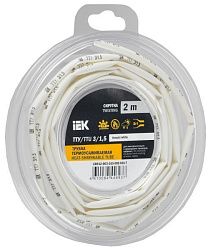 Трубка термоусадочная ТТУ нг-LS 3/1,5 белая (2м/упак) IEK UDR12-003-D15-002-K01-T