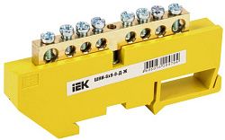 Шина PE "земля" на DIN-изол ШНИ-6х9-8-Д-Ж IEK YNN10-69-8D-K05