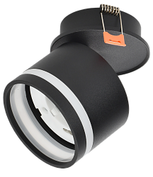 LIGHTING Светильник 4033 встраиваемый поворотный под лампу GX53 черный IEK LT-UVB0-4033-GX53-1-K02