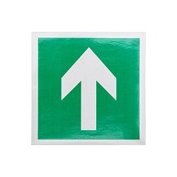Наклейка эвакуационный знак "Направляющая стрелка"100*100 мм Rexant 56-0029
