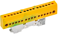 TEKFOR Шина PE "земля" изолированная на универсальном держателе 8х12-16-ЖЗ IEK TF-NN20-16-KL-K52