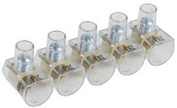 Зажим винтовой концевой изолированный КЗВИ 16мм2 (5x1) IEK UZVK-16-5