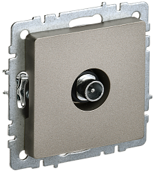 BRITE Розетка TV проходная РТВ10-0-БрШ шампань IEK BR-A10-P-K37