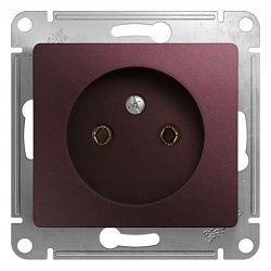 Розетка 1-м СП Glossa 16А IP20 250В без заземл. механизм баклажан. SE GSL001141 454468
