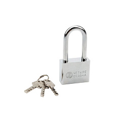 Замок навесной серия «Сталь» 50 мм длинная дужка ЧЕТЫРЕ СЕЗОНА 79-0045