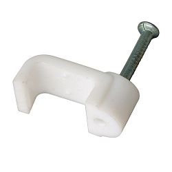 Крепеж кабеля плоский 10х4 мм, белый (50 шт/уп) REXANT 07-4210