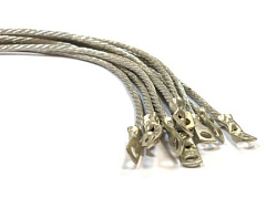 Проводник заземляющий  П-400 S= 6 мм (с двумя након.) ЗЭТАРУС zeta11221