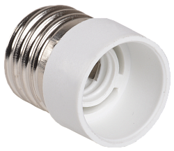 Переходник Е27-Е14 ПР27-14-К02 пластик белый (индивидуальный пакет) IEK EPR12-01-01-K01