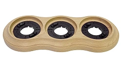 Рамка 3-местная, цвет - бук натуральный GE70833-25