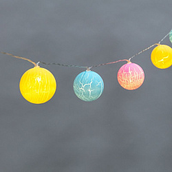 Гирлянда светодиодная Карамельки 1,5 м, 10 LED, прозрачный ПВХ, теплый белый, питание USB NEON-NIGHT 304-001