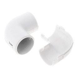 Соединитель угловой разборный белый d25 мм (30шт/480шт уп/кор) Промрукав PR.07525б