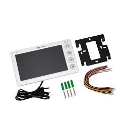 Цветной монитор видеодомофона 7" формата AHD(1080P), с детектором движения, функцией фото- и  видеозаписи. Цвет белый  (модель AC-434) 45-0434