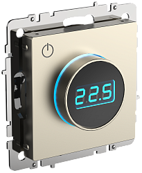 BRITE Термостат электронный с индикацией ТС10-1-БрШ шампань IEK BR-RT11-K37