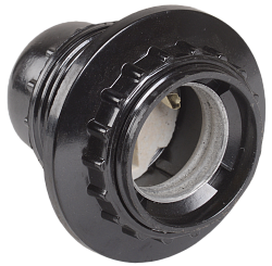 Патрон с кольцом Пкб27-04-К11 карболитовый Е27 черный (50шт) (стикер на изделии) IEK EPK11-04-01-K01