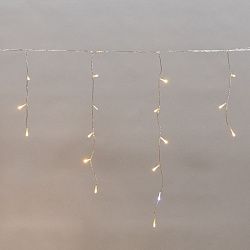 Гирлянда светодиодная Айсикл (бахрома) 10х0,6м, с эффектом мерцания, прозрачный провод, IP44, 230В, диоды ТЕПЛЫЕ БЕЛЫЕ, 238LED NEON-NIGHT 255-546