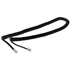 Шнур для телефонной трубки, витой RJ-10 (4P-4C), 4м, черный REXANT 18-2043