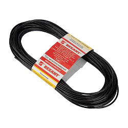 Трос стальной в ПВХ оплетке d=2,5мм, черный (моток 20м) REXANT 09-5125-3