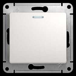 Выключатель 1-кл. СП Glossa 10А IP20 (сх. 1а) 10AX с подсветкой механизм бел. SE GSL000113 275139