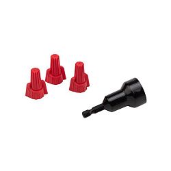 Соединительный изолирующий зажим REXANT с лепестками СИЗ-13 ø 13 мм (1,5-16 мм²), красный (100 шт./уп.) 08-0758