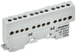 TEKFOR Шина L "фаза" изолированная на универсальном держателе 6х9-12-Ср IEK TF-NN10-12-KL-K03