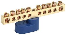 Шина N "ноль" на одном угловом изоляторе ШНИ-6х9-10-У1-С IEK YNN10-69-10C1-K07