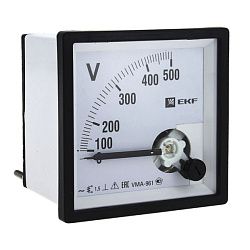 VMA-961 аналоговый на панель (96х96) квадратный вырез 300В прямое подкл. EKF PROxima vma-961-300