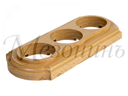 Рамка  трехместная "Элегант" , цвет - без тонировки, ТМ "МезонинЪ" GE70703-00 GE70703-00