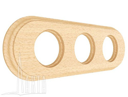 Рамка 3х-мест, дерев, скрыт,уст,, овал, без тонировки Лахта "СенатЪ" GE70843-00