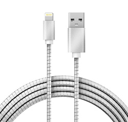 Кабель USB-A – Lightning для Apple, 2,4А, 1м, в металлической оплетке REXANT 18-4247