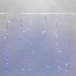 Гирлянда светодиодная Занавес 2х3м 448 LED СИНИЙ прозрачный ПВХ IP65 постоянное свечение 230В нужен блок 303-500-1 NEON-NIGHT 235-153-6